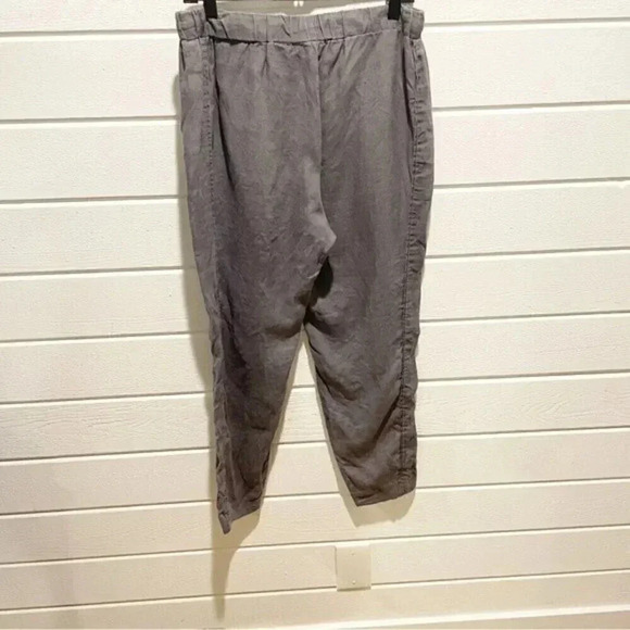Ellen Tracy Pants Womens Medium Gray 100%
Linen Pull On Elastic Waist Drawstring - Picture 4 of 6